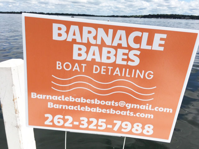 Barnacle Babes Boat Detailing sign